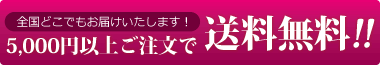 5,000円以上ご注文で送料無料！