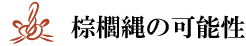棕櫚縄の可能性